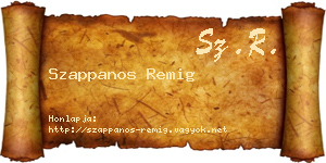 Szappanos Remig névjegykártya
